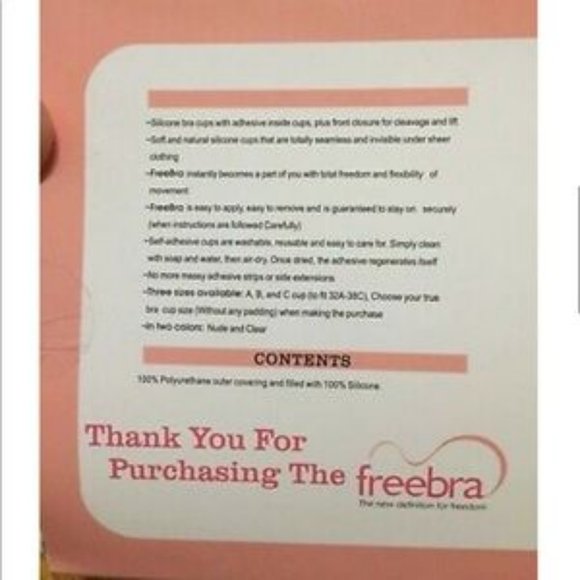 Silicone Nu Bra Freebra Push-Up Sticky Bra - C Cup - Picture 5 of 5